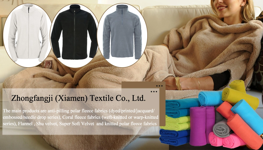 100 Polyester Double Side Brush One Side Anti Pilling Knitting Polar Fleece Fabric