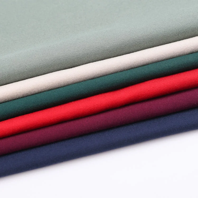 40s Siro N/R Ponte De Roma Fabric Yarn Dyed Nylon Rayon Double Knitting Fabric for Garment