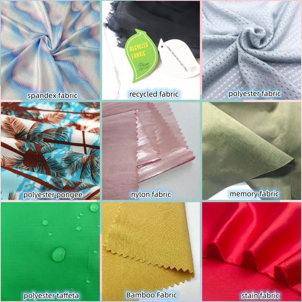 Fashion Style Breathable and Quick Dry Cloth Plain Woven 180d Fabric Cey Crinkle for Blouse
