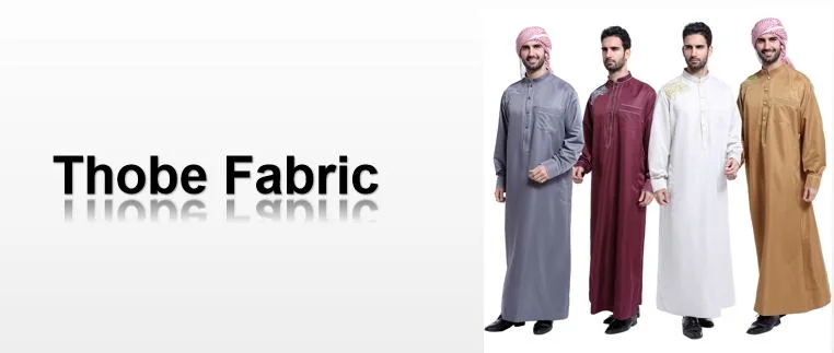 100% Spun Polyester Arab Thobe Thawb Muslim White Clothing Fabric