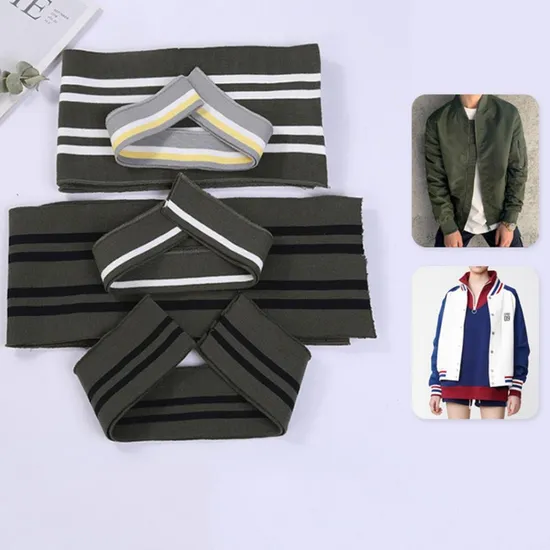 100% Polyester Rib Fabric Plain Dyed 1X1 Rib Fabric for Textile