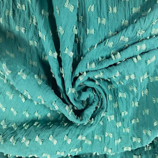 Modern 100% Polyester Plain Soft Cey Jacquard Cut Flower Fabric for Muslim Abaya Dresses